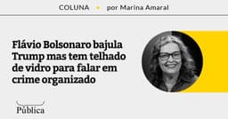 Flávio Bolsonaro bajula Trump mas tem telhado de vidro para falar em crime organizado