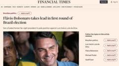 'Virada surpreendente': como imprensa internacional repercutiu vitória de Flávio Bolsonaro sobre Lula no 1º turno