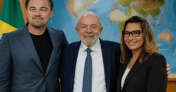 Lula e Janja recebem DiCaprio para discutir preservação da Amazônia