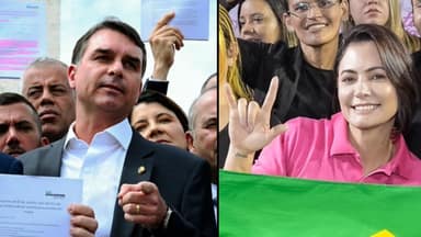 Michelle quer humilhação pública de Eduardo e Flávio Bolsonaro para entrar na campanha