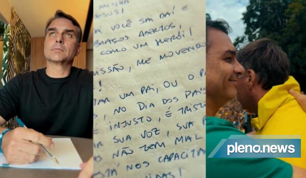 Emocionado, Flávio escreve carta de Dia dos Pais a Jair Bolsonaro