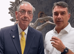 Flávio Bolsonaro declara apoio a Eduardo Cunha e grava vídeo para campanha, “Temos uma dívida com ele”; VEJA VÍDEO