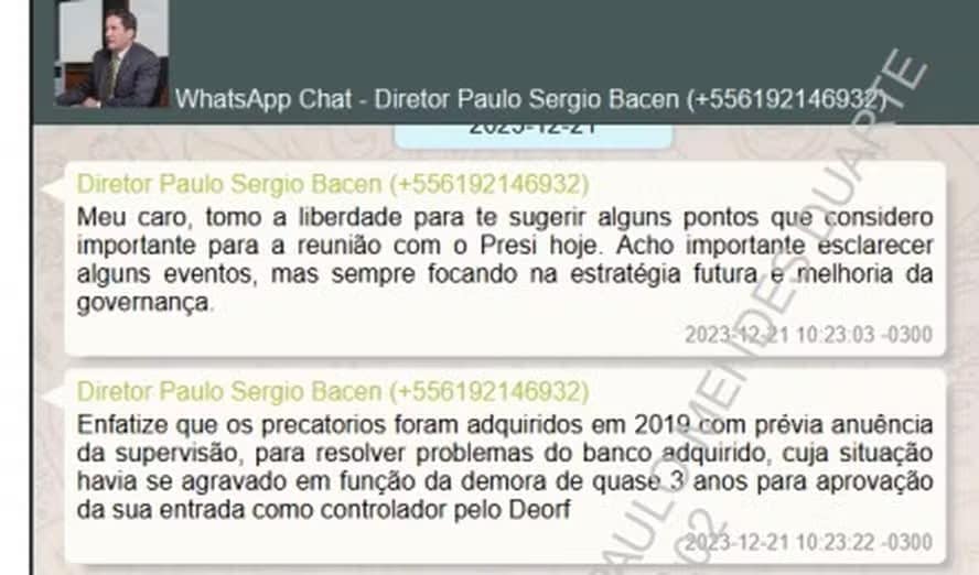 PF vê assessoria informal de chefes do Banco Central a Daniel Vorcaro