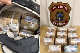PF aborda mulher e apreende R$ 600 mil dentro de mochila durante investigação de crimes eleitorais