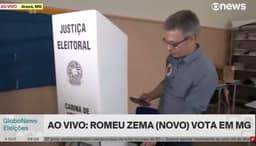 Romeu Zema é flagrado com celular dentro da cabine de votação em Minas Gerais; Veja vídeo