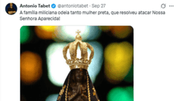 TSE tem 3 a 2 para remoção de posts sobre Nossa Senhora Aparecida