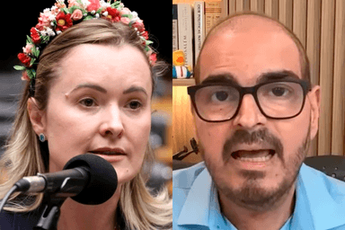 Zanatta e Constantino armam barraco após Eduardo indicá-la para vice de Flávio Bolsonaro