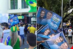 Mônica Bergamo: Atos do 7 de Setembro em Salvador têm ACM Neto e Flávio Bolsonaro na mesma bandeira