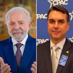 Atlas/Bloomberg: Lula tem 43,4% no 1º turno e Flávio, 33,7%