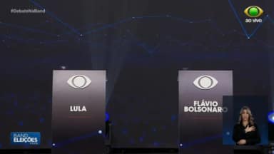 Debate presidencial de 2026 tem púlpitos vazios de Lula e Flávio Bolsonaro