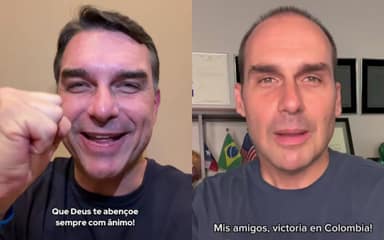Flávio Bolsonaro se apoia nos irmãos