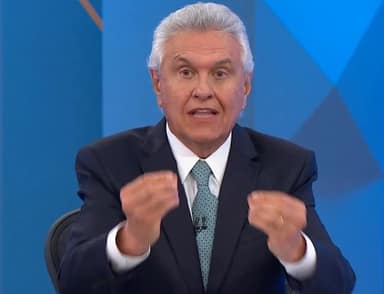Ronaldo Caiado enfrenta reação nas redes após sabatina de presidenciáveis
