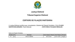 Flávio Bolsonaro volta a ser filiado ao PL; TSE cancelou vínculo com o Missão