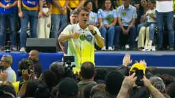 Flávio Bolsonaro, candidato à Presidência pelo PL, faz campanha no Rio