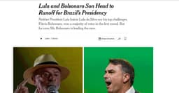 Flávio e Lula no 2º Turno: veja a repercussão internacional do resultado das eleições