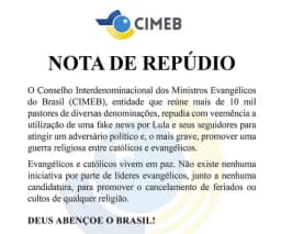 Conselho de pastores acusa Lula de 'promover guerra religiosa' com 'fake news': 'Evangélicos e católicos vivem em paz'