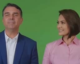 Michelle publica primeiro vídeo ao lado de Flávio após crise com enteado e dúvidas sobre sua participação na campanha
