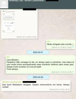 Lewandowski convidou Vorcaro para sua posse como ministro da Justiça, mostram mensagens