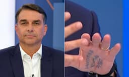 'Cola' de Flávio Bolsonaro na Globo: saiba o que estava escrito na mão do senador