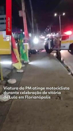 PM atropela motociclista durante comemoração da vitória de Lula em Florianópolis; veja o vídeo