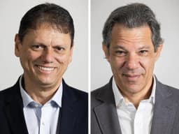 Quaest: Em SP, Tarcísio tem 44% e Haddad marca 27% no primeiro turno