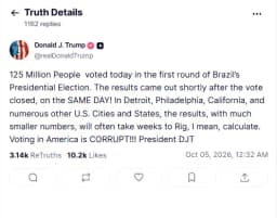 Trump confunde Brasil com Índia ao comentar eleição presidencial