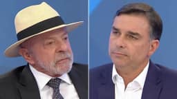 Flávio cita Lula 17 vezes em sabatina; petista evita nome de Bolsonaro