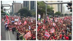 Veja fotos do ato de Lula na Paulista antes do 2º turno