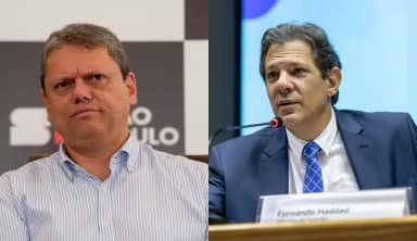 Quaest e Real Time apontam Tarcísio de Freitas à frente de Haddad em São Paulo