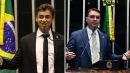Nikolas entra na campanha de Flávio Bolsonaro e dupla estreia agenda conjunta