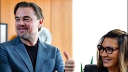 Lula e Janja recebem ator Leonardo Di Caprio no Palácio do Planalto para discutir pauta ambiental
